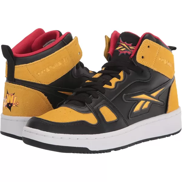 imageReebok Mens and Womens Resonator Mid Basketball Shoes Looney Tunes BlackMarigoldVector Red
