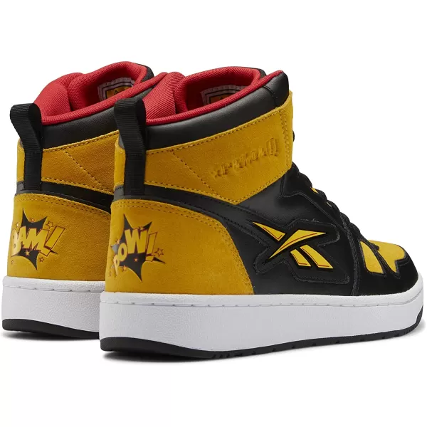 imageReebok Mens and Womens Resonator Mid Basketball Shoes Looney Tunes BlackMarigoldVector Red