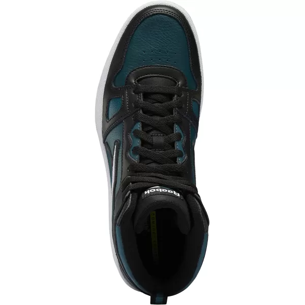 imageReebok Mens and Womens Resonator Mid Basketball Shoes in Black Midnight Pine and White