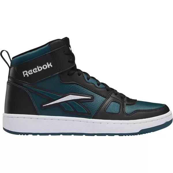 imageReebok Mens and Womens Resonator Mid Basketball Shoes in Black Midnight Pine and White