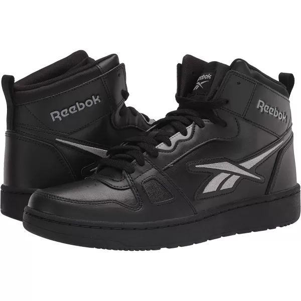 imageReebok Mens and Womens Resonator Mid Basketball Shoes in Black and Pure Grey