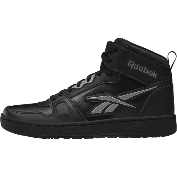 imageReebok Mens and Womens Resonator Mid Basketball Shoes in Black and Pure Grey