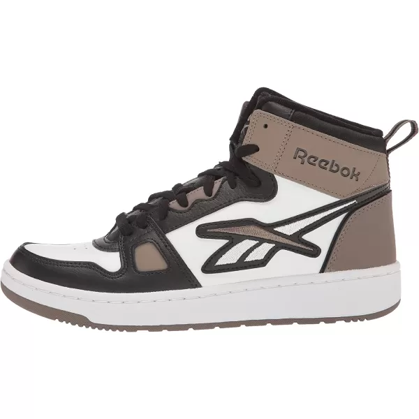 imageReebok Mens and Womens Resonator Mid Basketball Shoes in White Black and Trek Grey