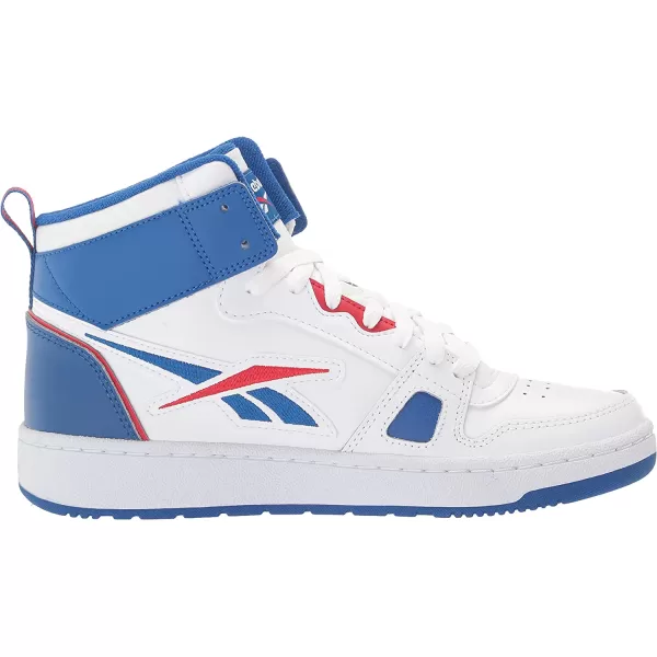 imageReebok Mens and Womens Resonator Mid Basketball Shoes in White Vector Blue and Vector Red