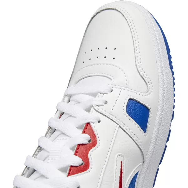 imageReebok Mens and Womens Resonator Mid Basketball Shoes in White Vector Blue and Vector Red