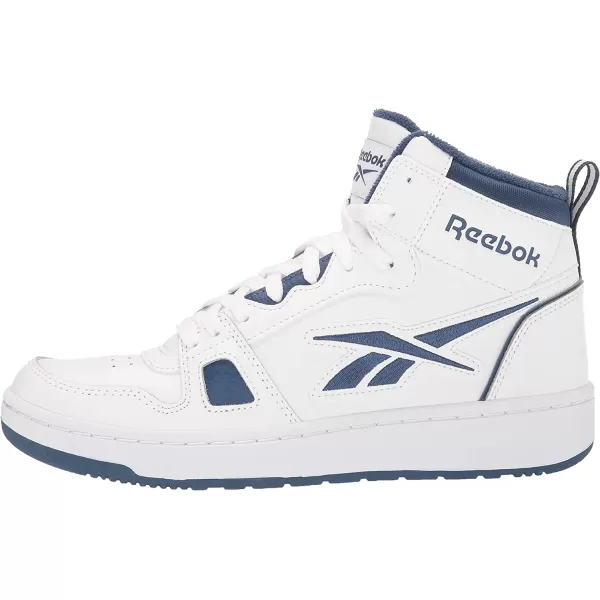 imageReebok Mens and Womens Resonator Mid Basketball Shoes in White and Batik Blue