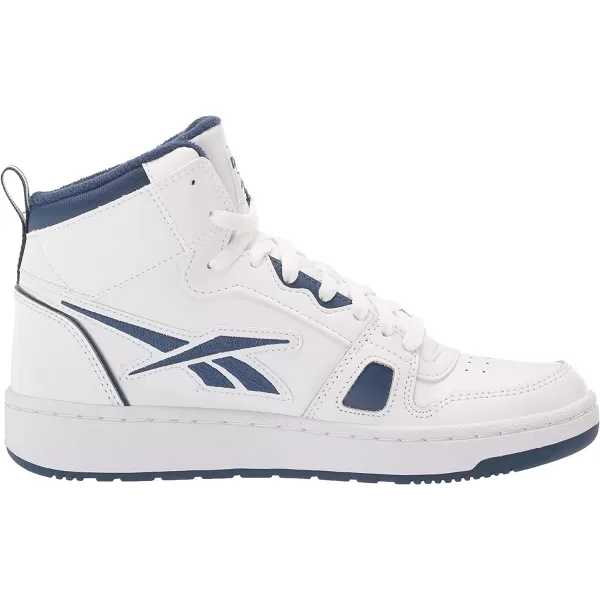 imageReebok Mens and Womens Resonator Mid Basketball Shoes in White and Batik Blue