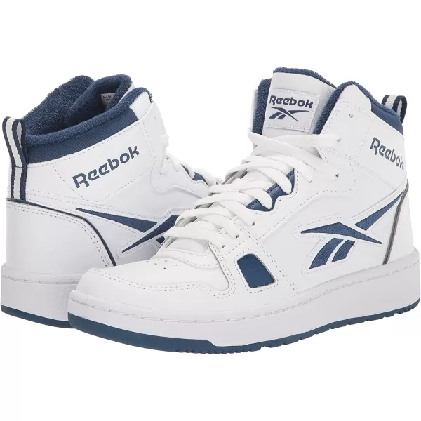 imageReebok Mens and Womens Resonator Mid Basketball Shoes in White and Batik Blue