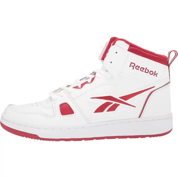 imageReebok Mens and Womens Resonator Mid Basketball Shoes in White and Flash Red