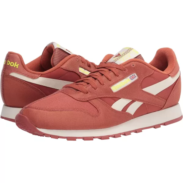 imageReebok Unisex Classic Leather SneakerBaked EarthClassic WhiteYellow Flare