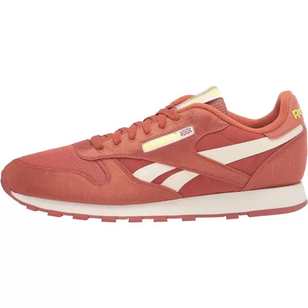 imageReebok Unisex Classic Leather SneakerBaked EarthClassic WhiteYellow Flare