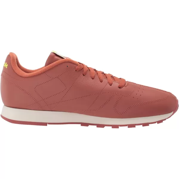 imageReebok Unisex Classic Leather SneakerBaked EarthClassic WhiteYellow Flare