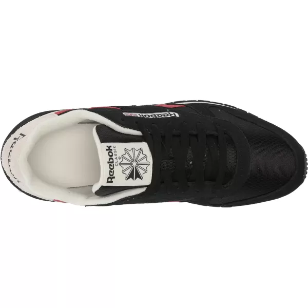 imageReebok Unisex Classic Leather SneakerBlackChalkFlash Red