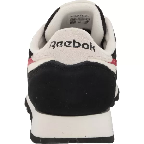 imageReebok Unisex Classic Leather SneakerBlackChalkFlash Red