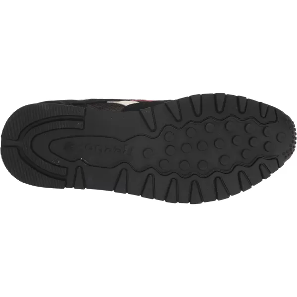imageReebok Unisex Classic Leather SneakerBlackChalkFlash Red