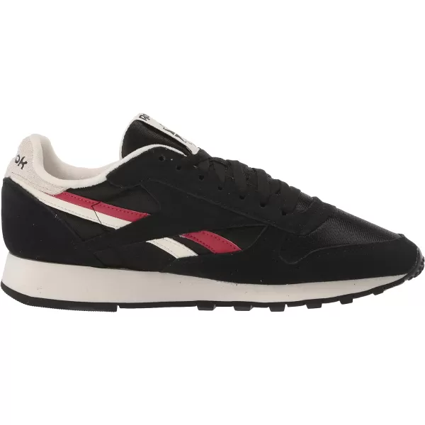 imageReebok Unisex Classic Leather SneakerBlackChalkFlash Red