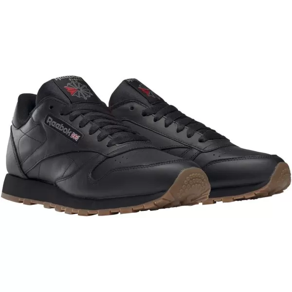 imageReebok Unisex Classic Leather SneakerBlackGum 2