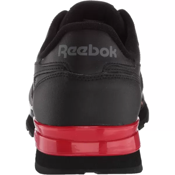 imageReebok Unisex Classic Leather SneakerBlackVector RedPure Grey