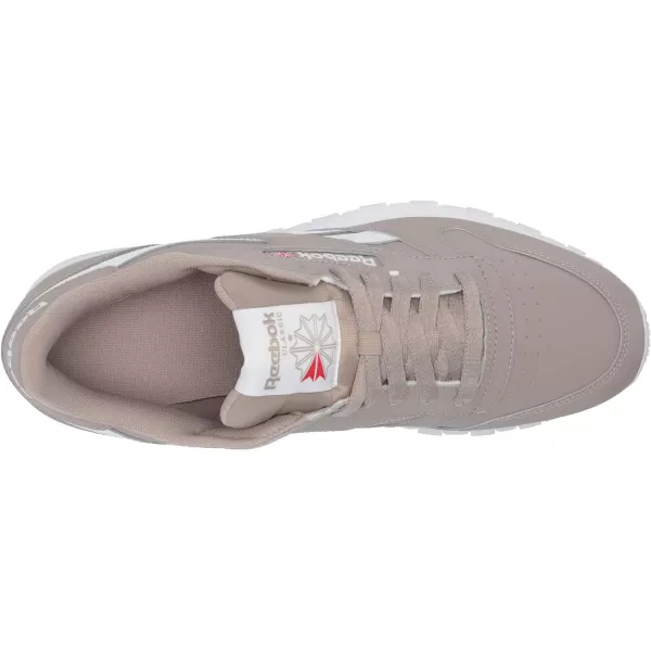 imageReebok Unisex Classic Leather SneakerBoulder GreyWhiteVector Red