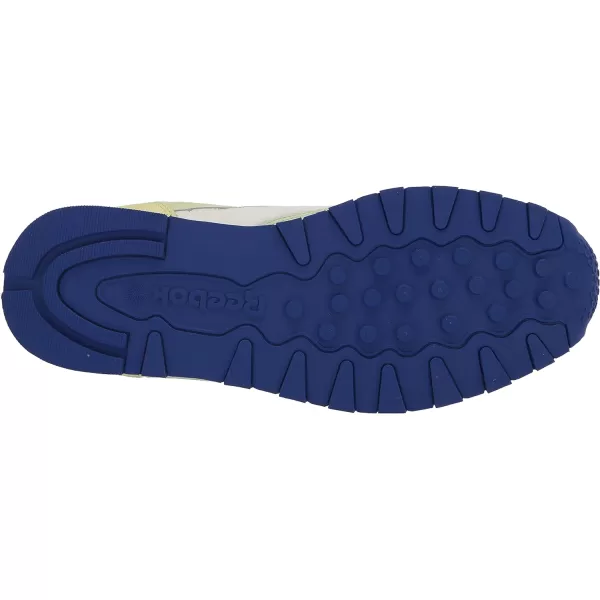 imageReebok Unisex Classic Leather SneakerChalkAcid YellowBright Cobalt