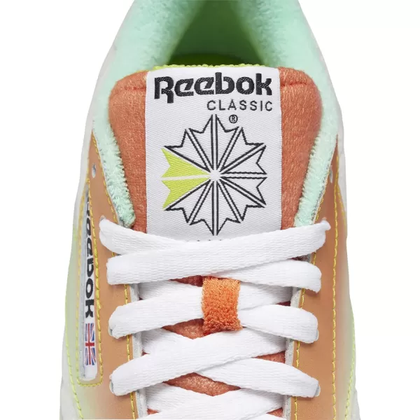 imageReebok Unisex Classic Leather SneakerChalkAcid YellowBright Cobalt