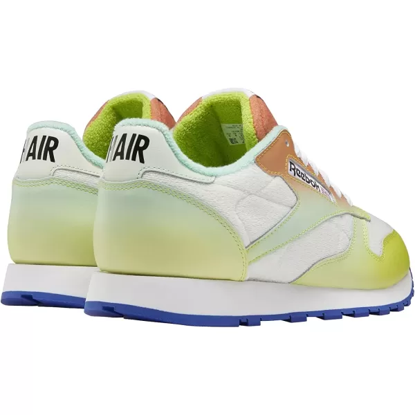 imageReebok Unisex Classic Leather SneakerChalkAcid YellowBright Cobalt