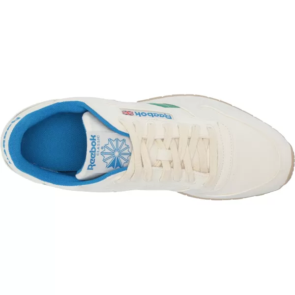 imageReebok Unisex Classic Leather SneakerChalkCourt GreenHorizon Blue