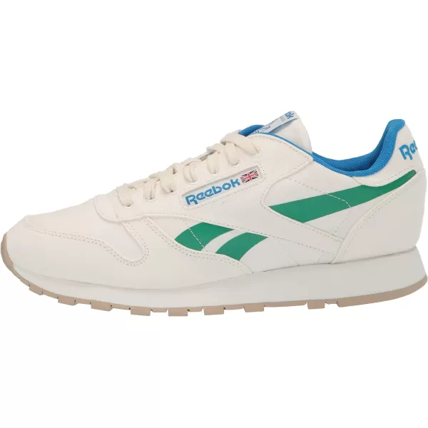 imageReebok Unisex Classic Leather SneakerChalkCourt GreenHorizon Blue
