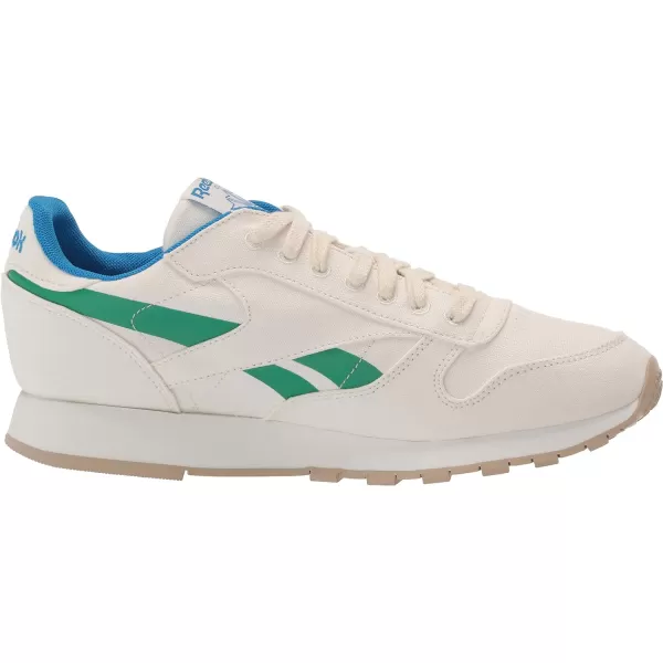 imageReebok Unisex Classic Leather SneakerChalkCourt GreenHorizon Blue