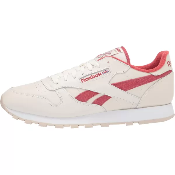 imageReebok Unisex Classic Leather SneakerChalkMars RedStucco
