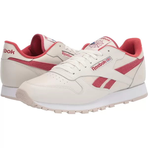 imageReebok Unisex Classic Leather SneakerChalkMars RedStucco