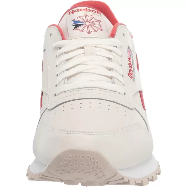 imageReebok Unisex Classic Leather SneakerChalkMars RedStucco