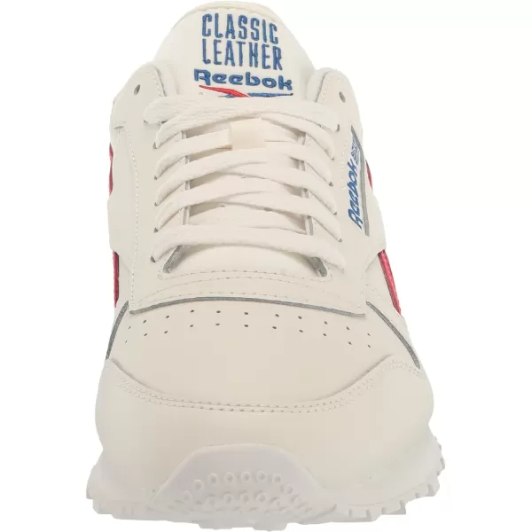 imageReebok Unisex Classic Leather SneakerChalkWhiteVector Red