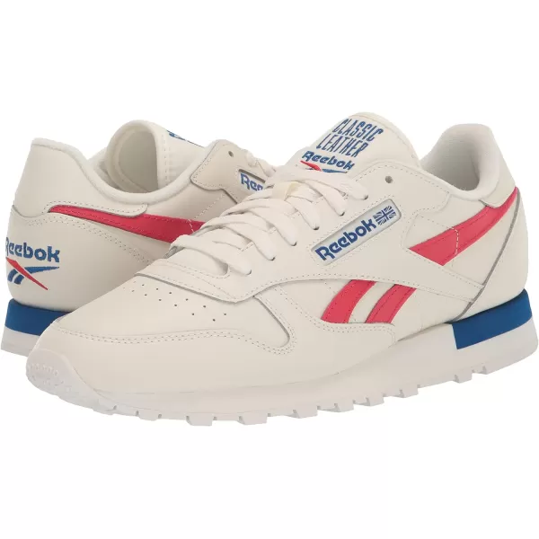 imageReebok Unisex Classic Leather SneakerChalkWhiteVector Red