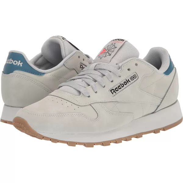imageReebok Unisex Classic Leather SneakerPure GreySteely Blue