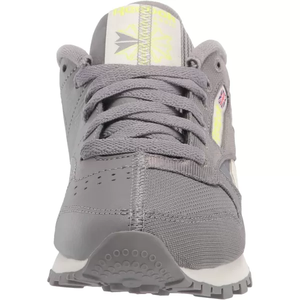 imageReebok Unisex Classic Leather SneakerSpacer GreyClassic WhiteYellow Flare