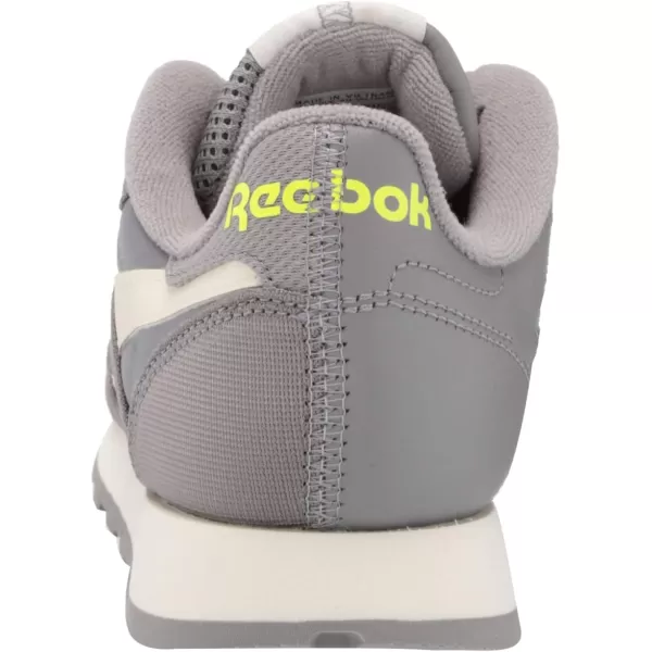 imageReebok Unisex Classic Leather SneakerSpacer GreyClassic WhiteYellow Flare