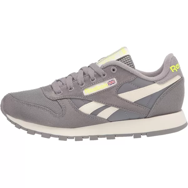 imageReebok Unisex Classic Leather SneakerSpacer GreyClassic WhiteYellow Flare