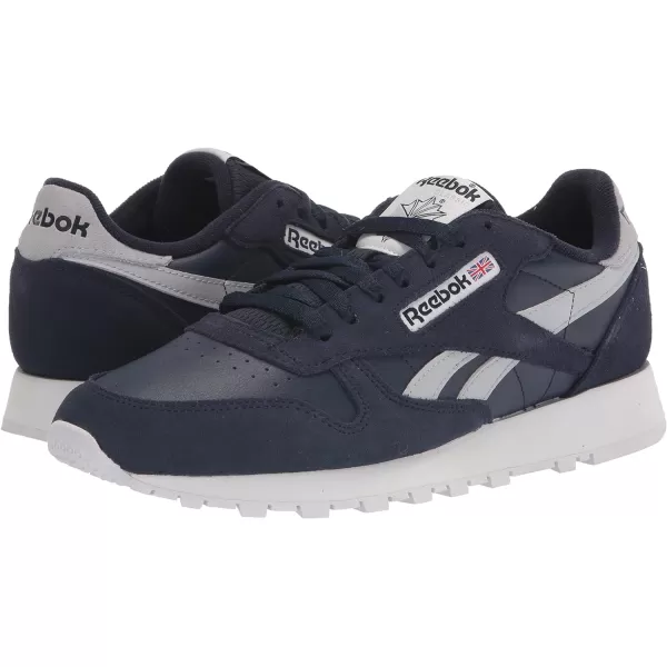 imageReebok Unisex Classic Leather SneakerVector NavyCold GreyWhite