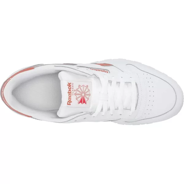 imageReebok Unisex Classic Leather SneakerWhiteBaked EarthVector Red