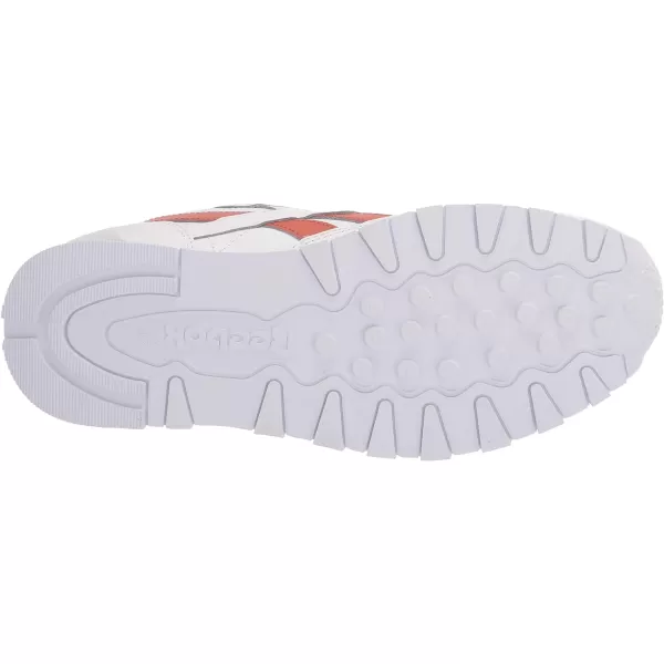 imageReebok Unisex Classic Leather SneakerWhiteBaked EarthVector Red