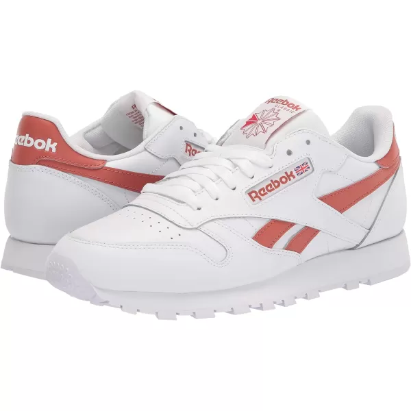 imageReebok Unisex Classic Leather SneakerWhiteBaked EarthVector Red