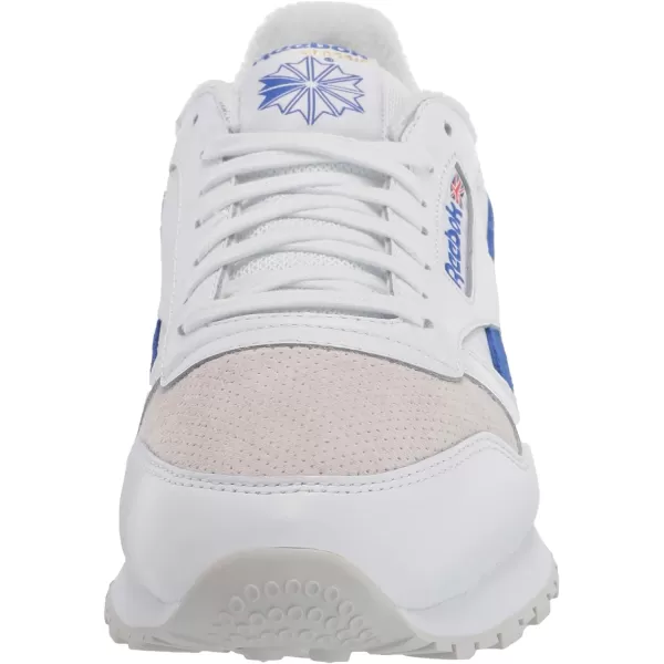 imageReebok Unisex Classic Leather SneakerWhiteCourt BlueMorning Fog