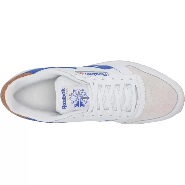 imageReebok Unisex Classic Leather SneakerWhiteCourt BlueMorning Fog