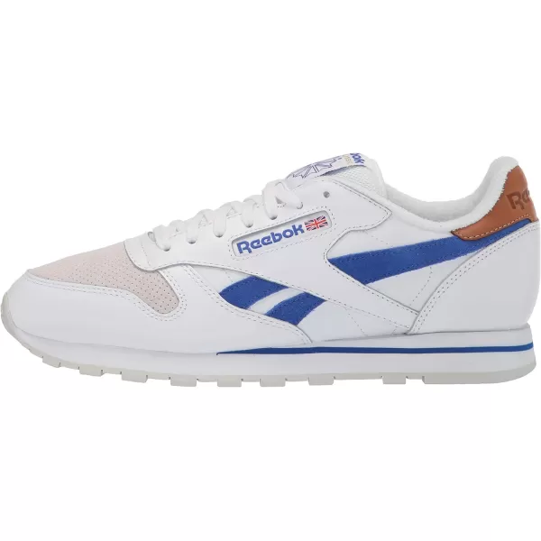 imageReebok Unisex Classic Leather SneakerWhiteCourt BlueMorning Fog