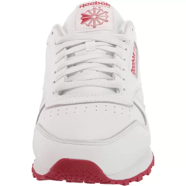 imageReebok Unisex Classic Leather SneakerWhiteFlash Red