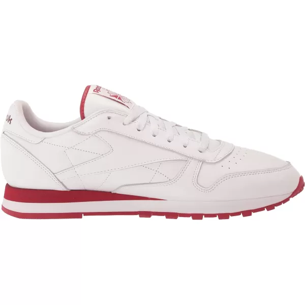 imageReebok Unisex Classic Leather SneakerWhiteFlash Red