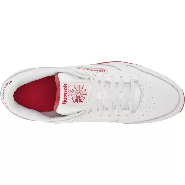 imageReebok Unisex Classic Leather SneakerWhiteFlash Red
