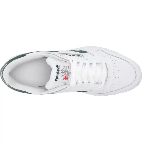 imageReebok Unisex Classic Leather SneakerWhiteForest GreenVector Red