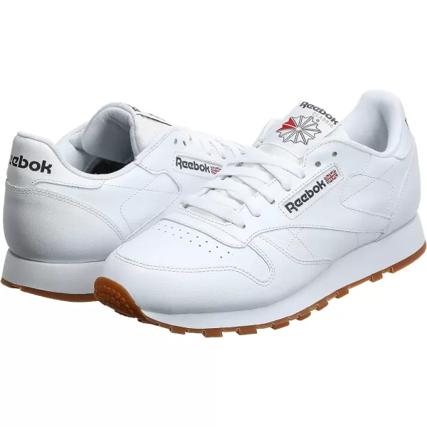 imageReebok Unisex Classic Leather SneakerWhiteGum 2